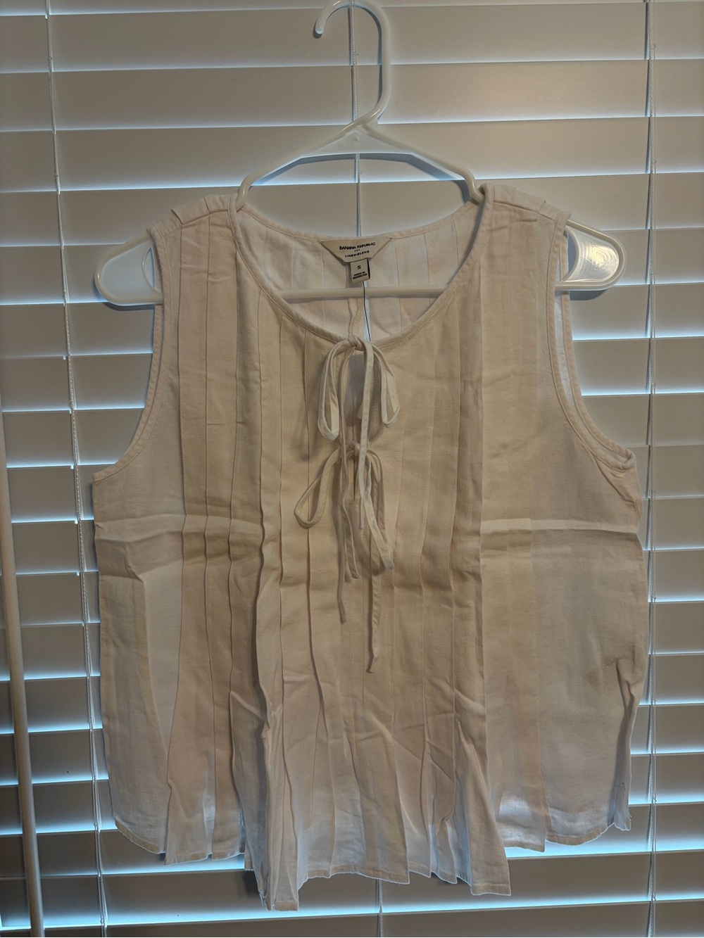 Banana Republic LINEN-BLEND TWO-TIE SWING TOP